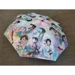 New Elvis Presley pink blue black umbrella